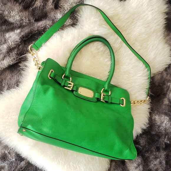 Michael Kors Handbags - Michael Kors Hamilton - Rare Palm / Kelly Green Bag!